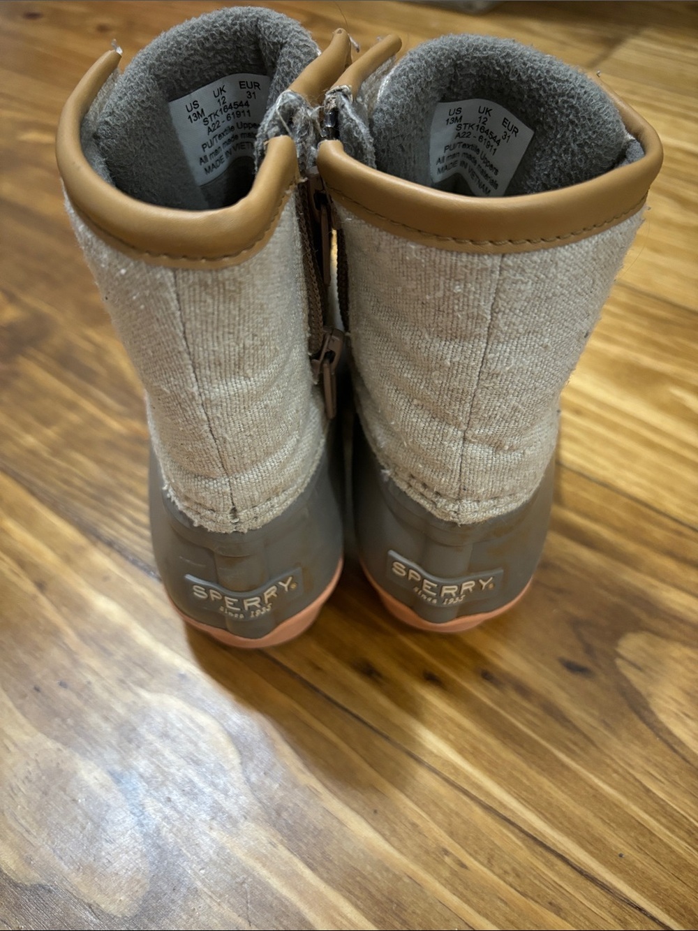 Sperry Saltwater Duck Boots Girls Size 13 - Picture 2 of 6